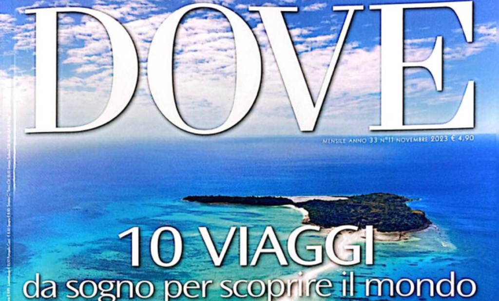 Palazzo Ducale Venturi dans le magazine DOVE, sélectionné comme l'une des 10 meilleures destinations de rêve.